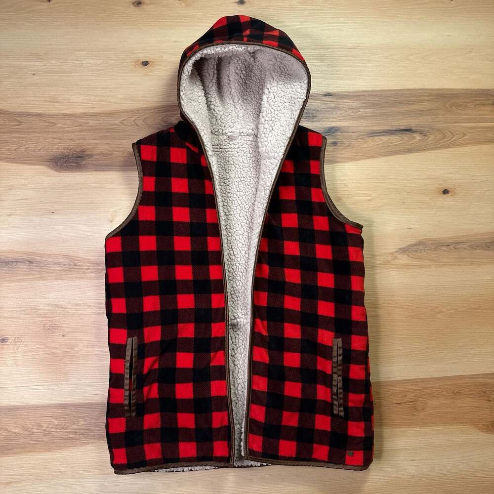 Legendary Whitetails Women’s Kettle Hills Hooded Sherpa Lined Vest Size Large